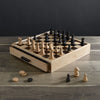 Chess and Checkers board game in luxury maple edition