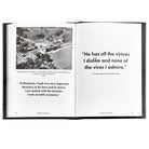 Churchill Wit and Wisdom Leather Bound Book on white background at Addison West.