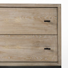 Carina Whitewashed and Metal Frame Accent Cabinet - Addison West 
