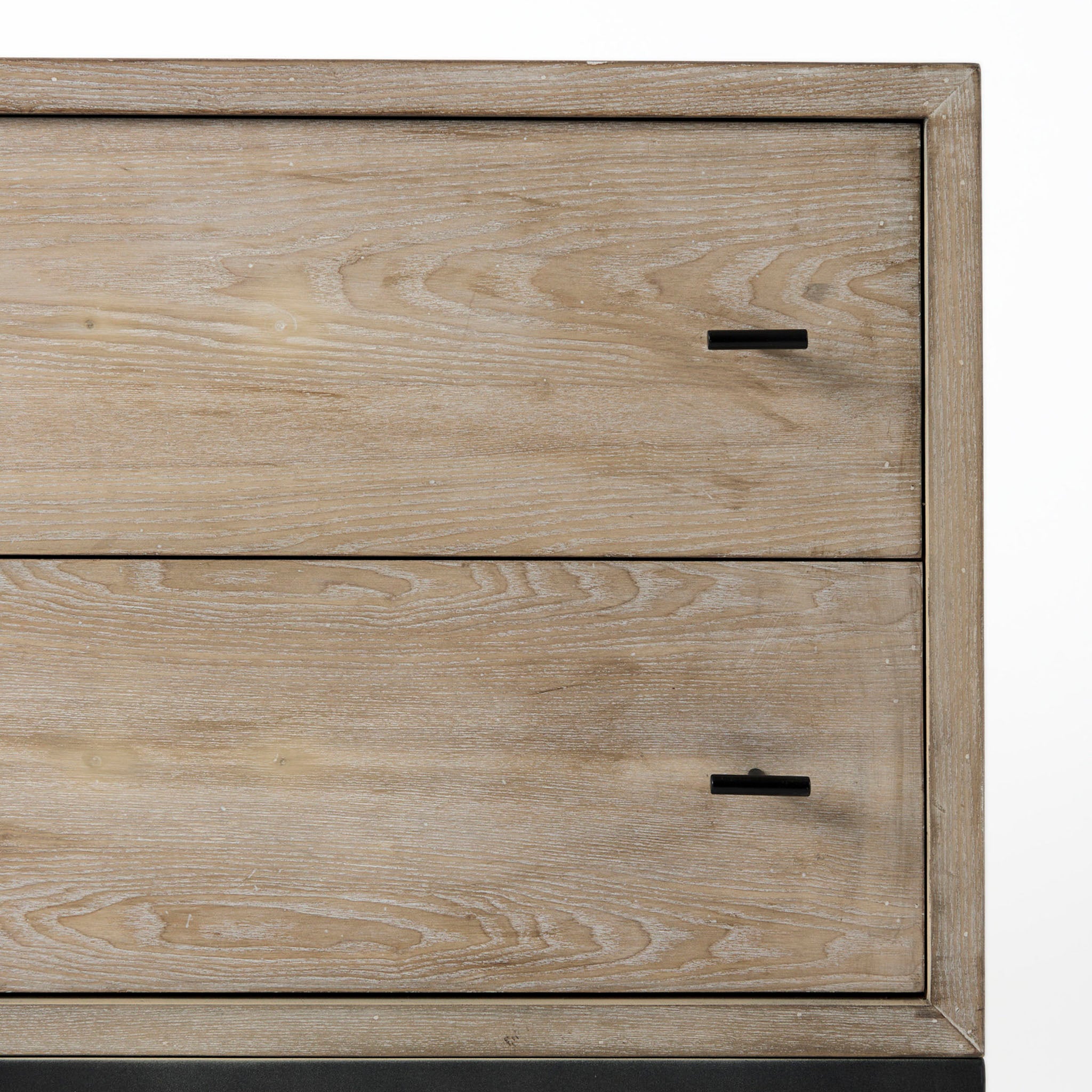 Carina Whitewashed and Metal Frame Accent Cabinet - Addison West 