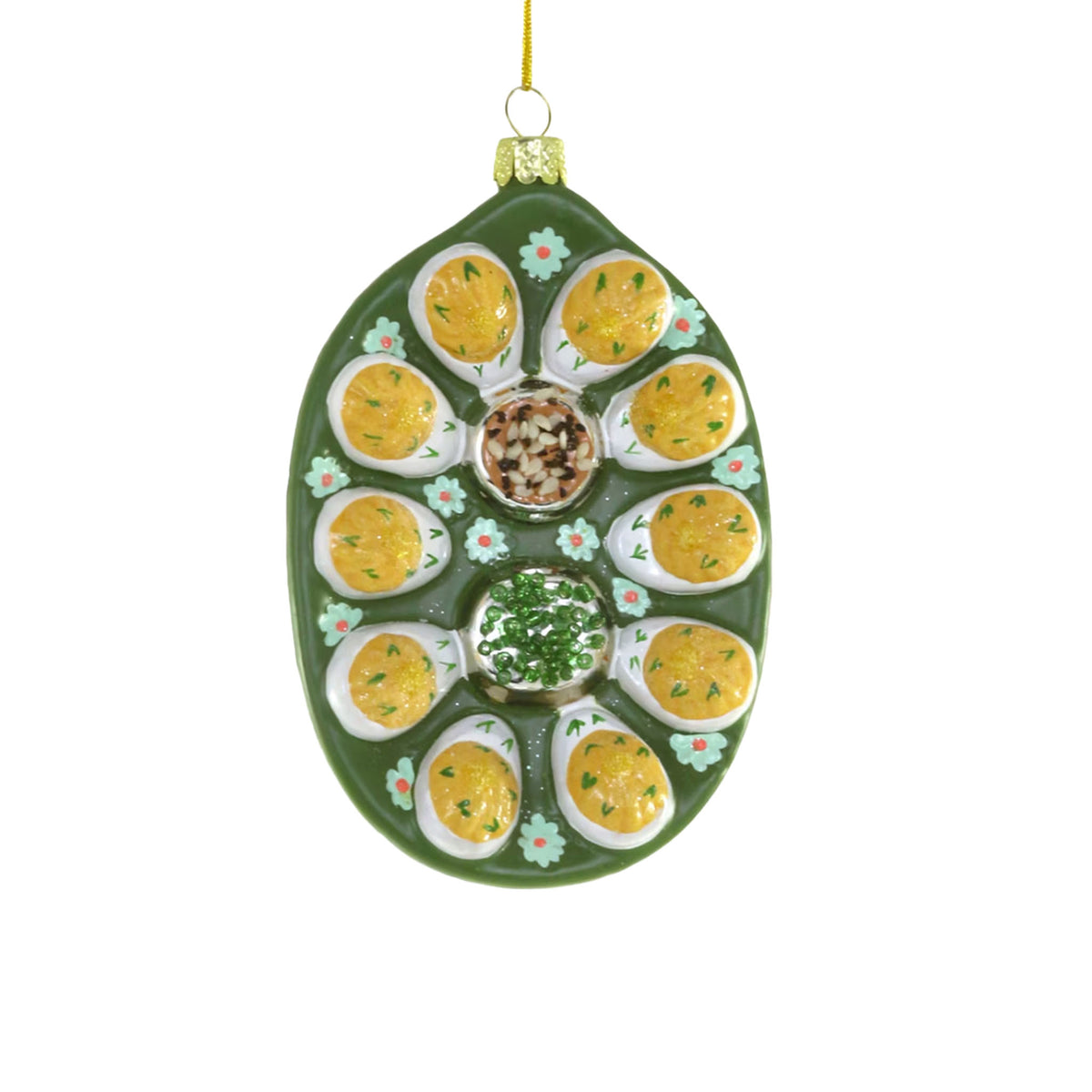 Classic Deviled Eggs Ornament on a white background at Addison West