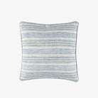 Cliff Stripe 20" Square Indoor/Outdoor Pillow in Blue on a white background at Addison West