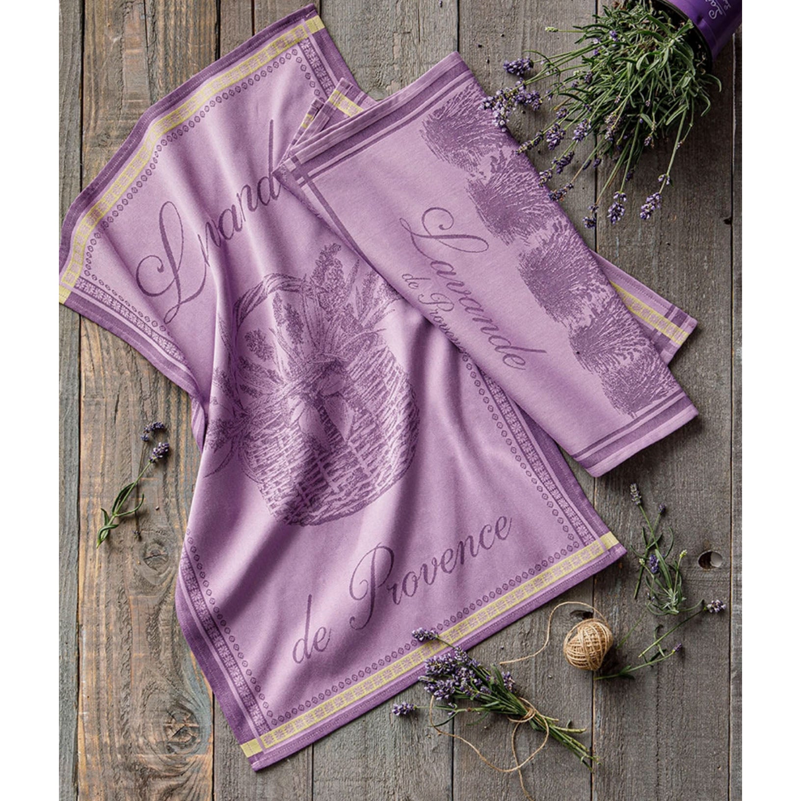 Lavender French Jacquard Tea Towel - Addison West 