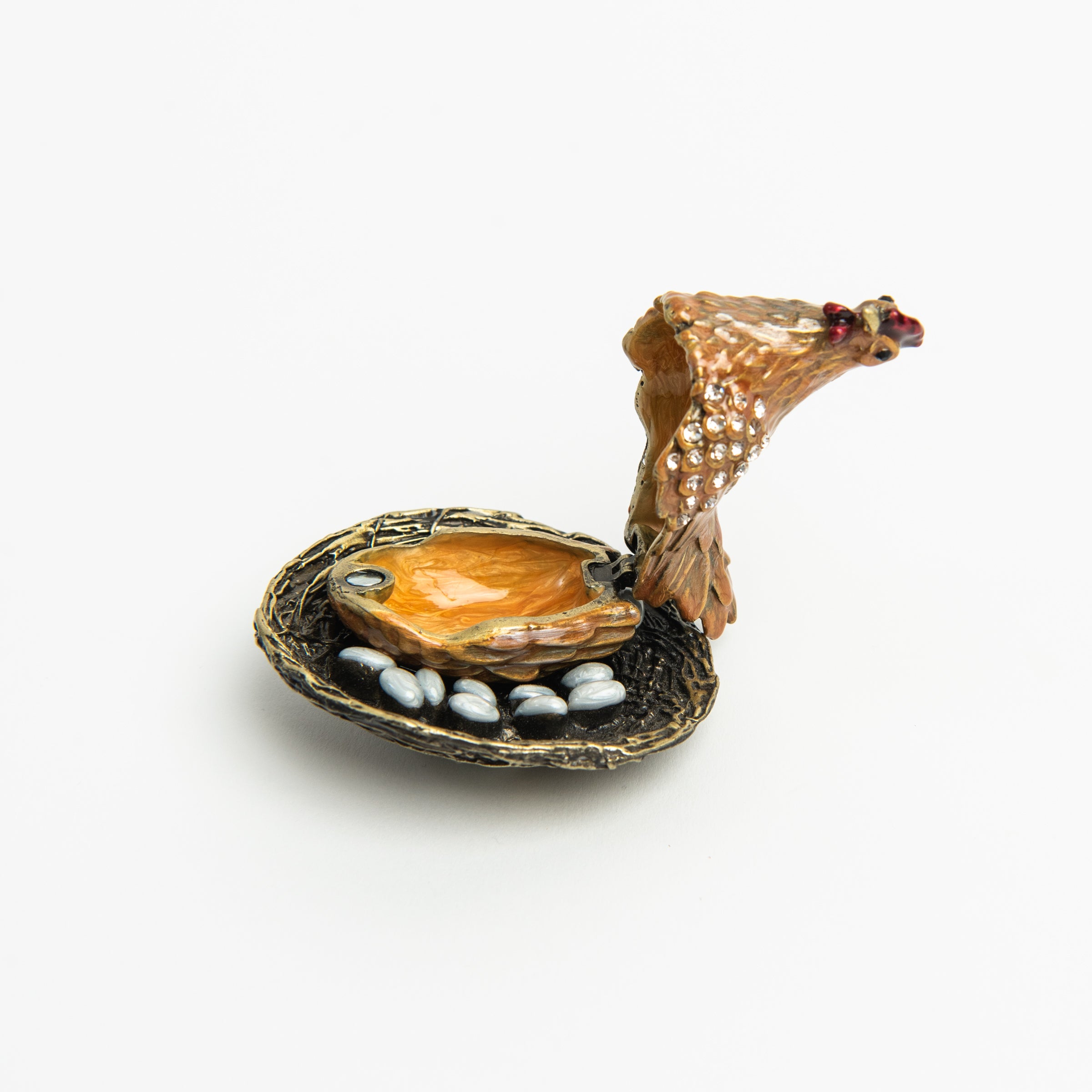 Golden Hen Trinket Box on a white background at Addison West