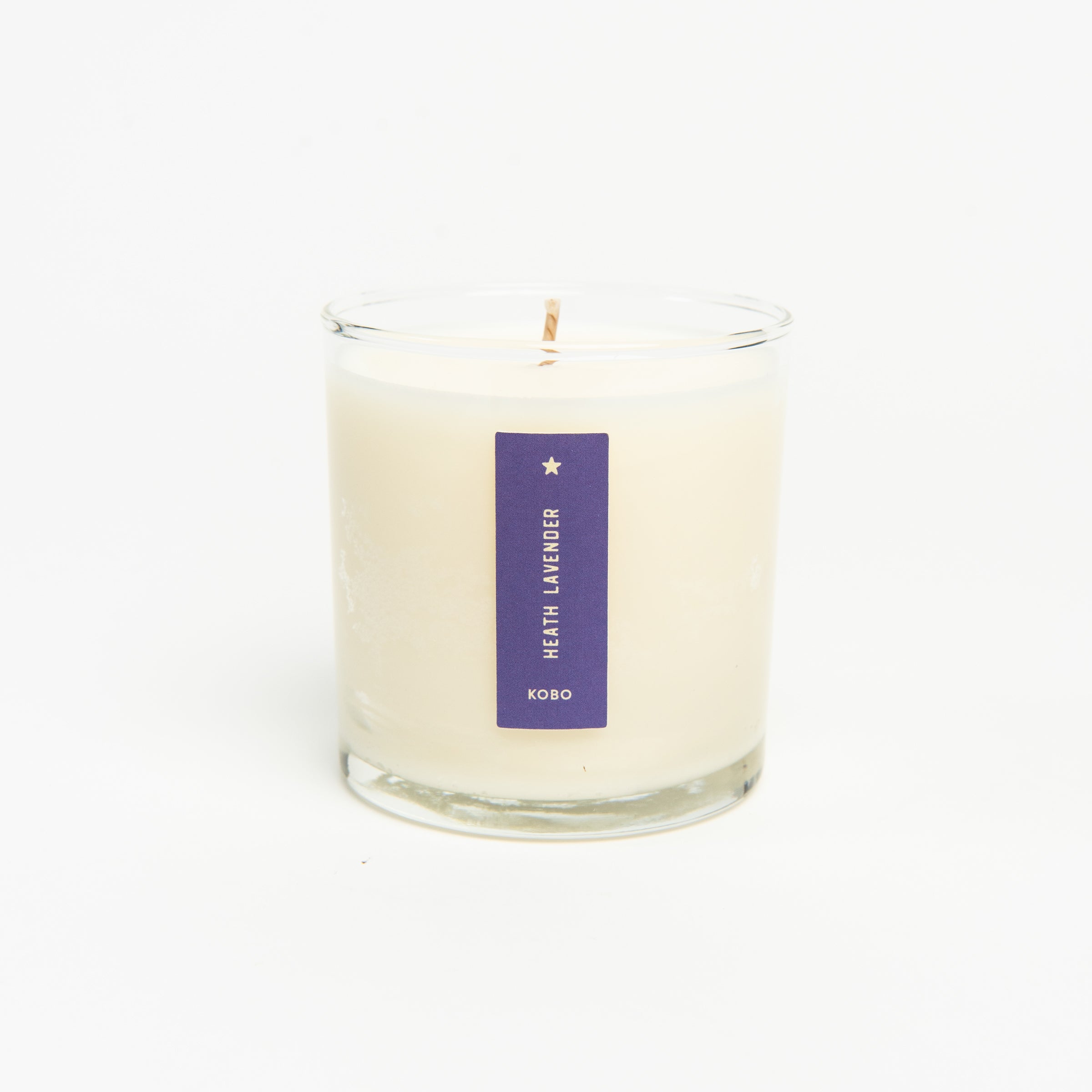 Heath Lavender Candle, seeded plantable box on a white background at Addison West