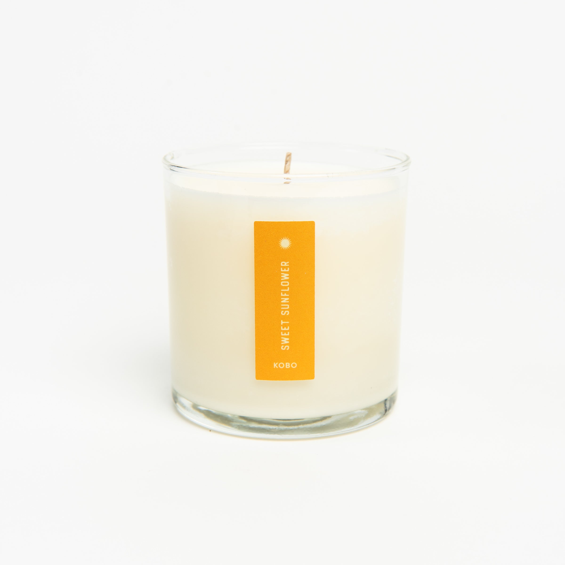 Sweet Sunflower Candle, seed plantable box on a white background at Addison West