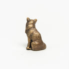 Antiqued Brass Sitting Fox on a white background at Addison West