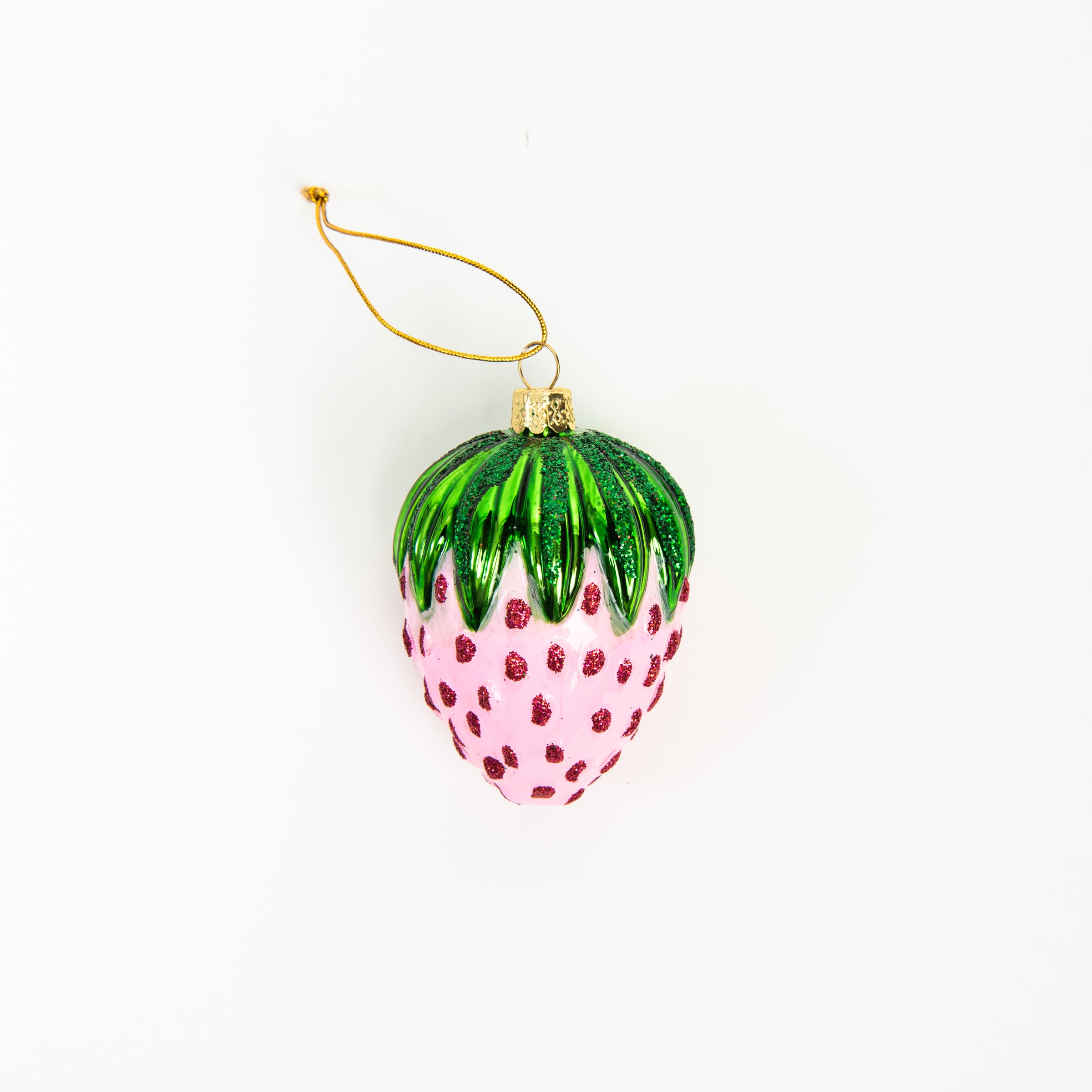 Strawberry Ornament on a white background at Addison West
