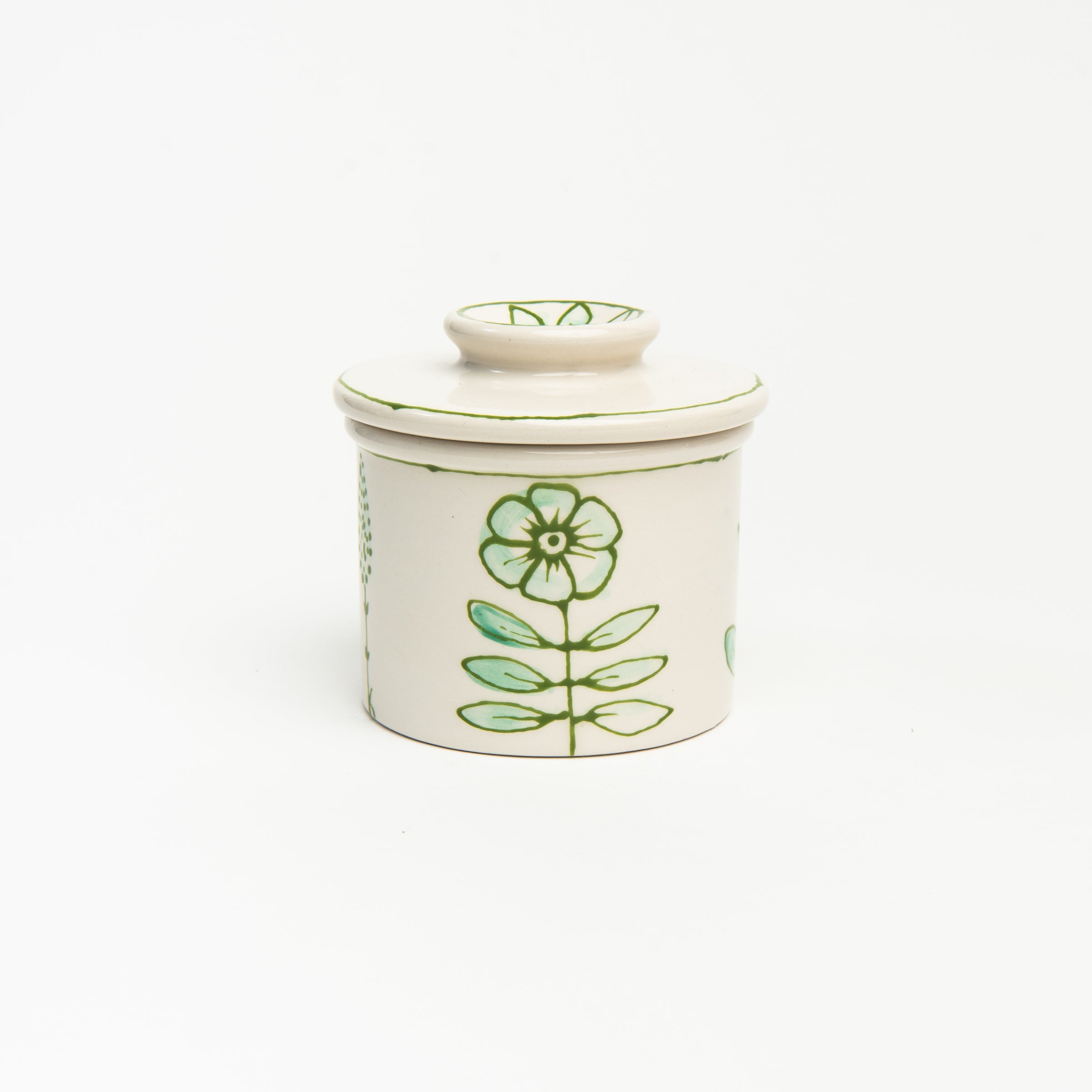Stephanie Verdun Butter Crock on a white background at Addison West