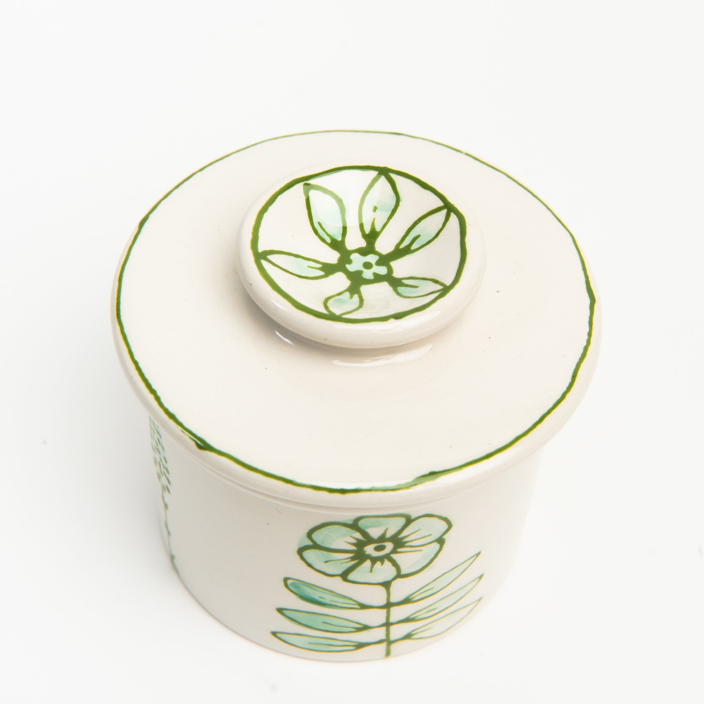 Stephanie Verdun Butter Crock on a white background at Addison West