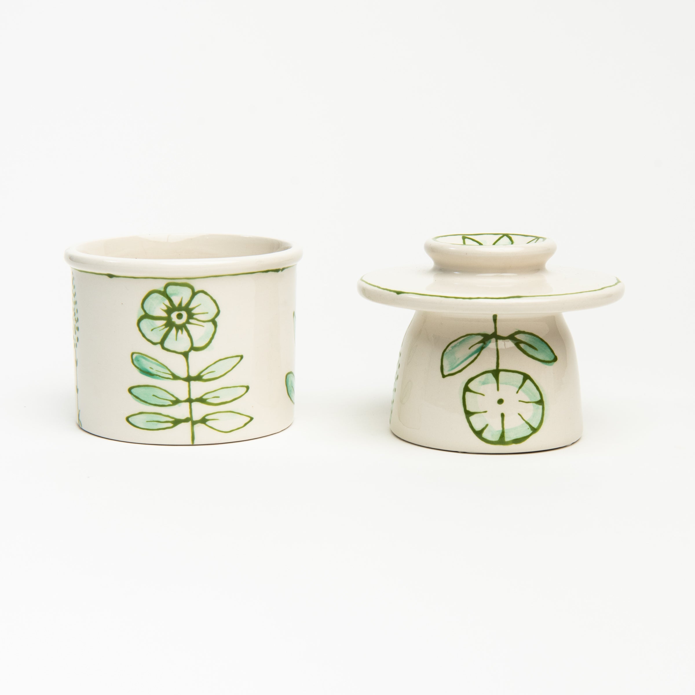 Stephanie Verdun Butter Crock on a white background at Addison West