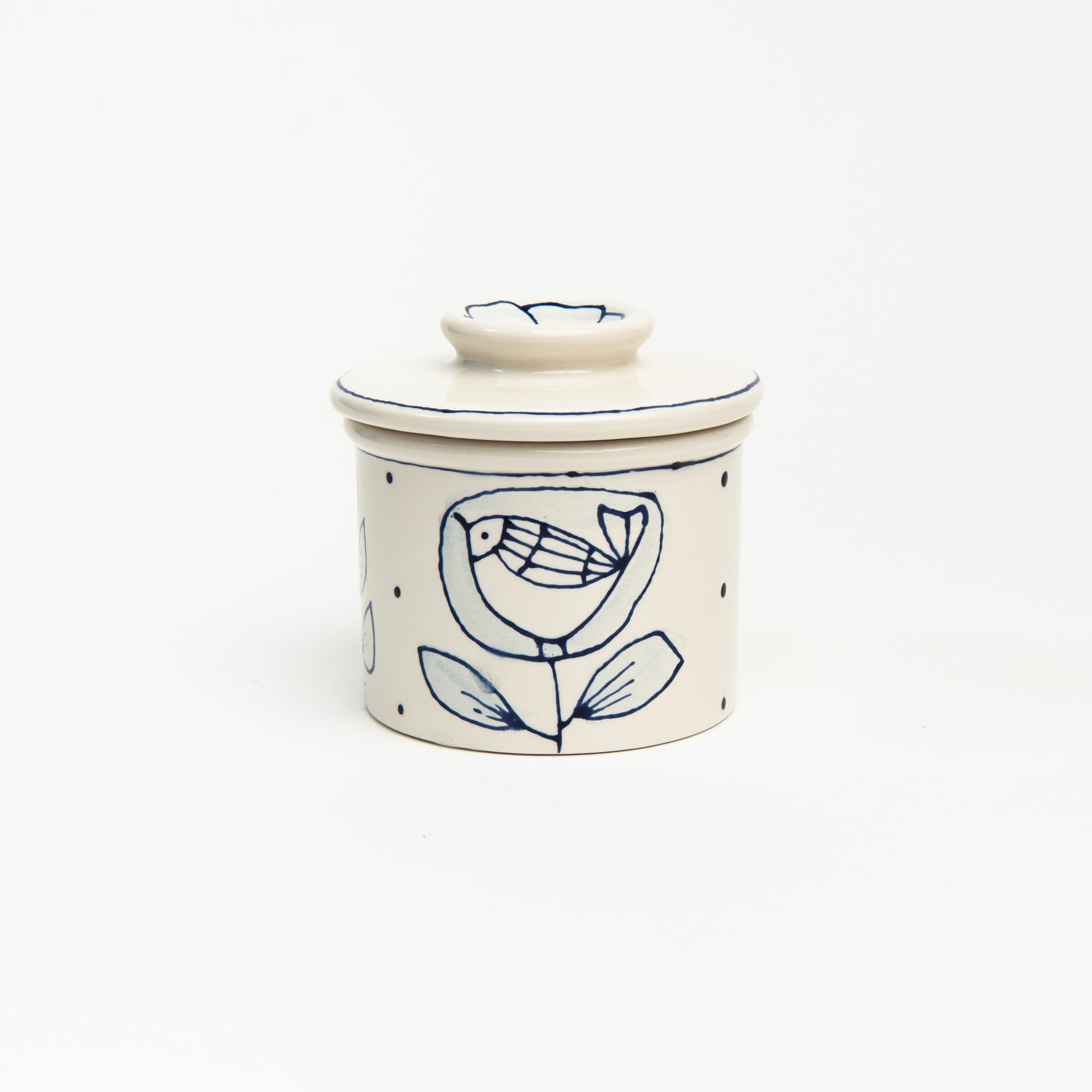 Stephanie Verdun Butter Crock on a white background at Addison West