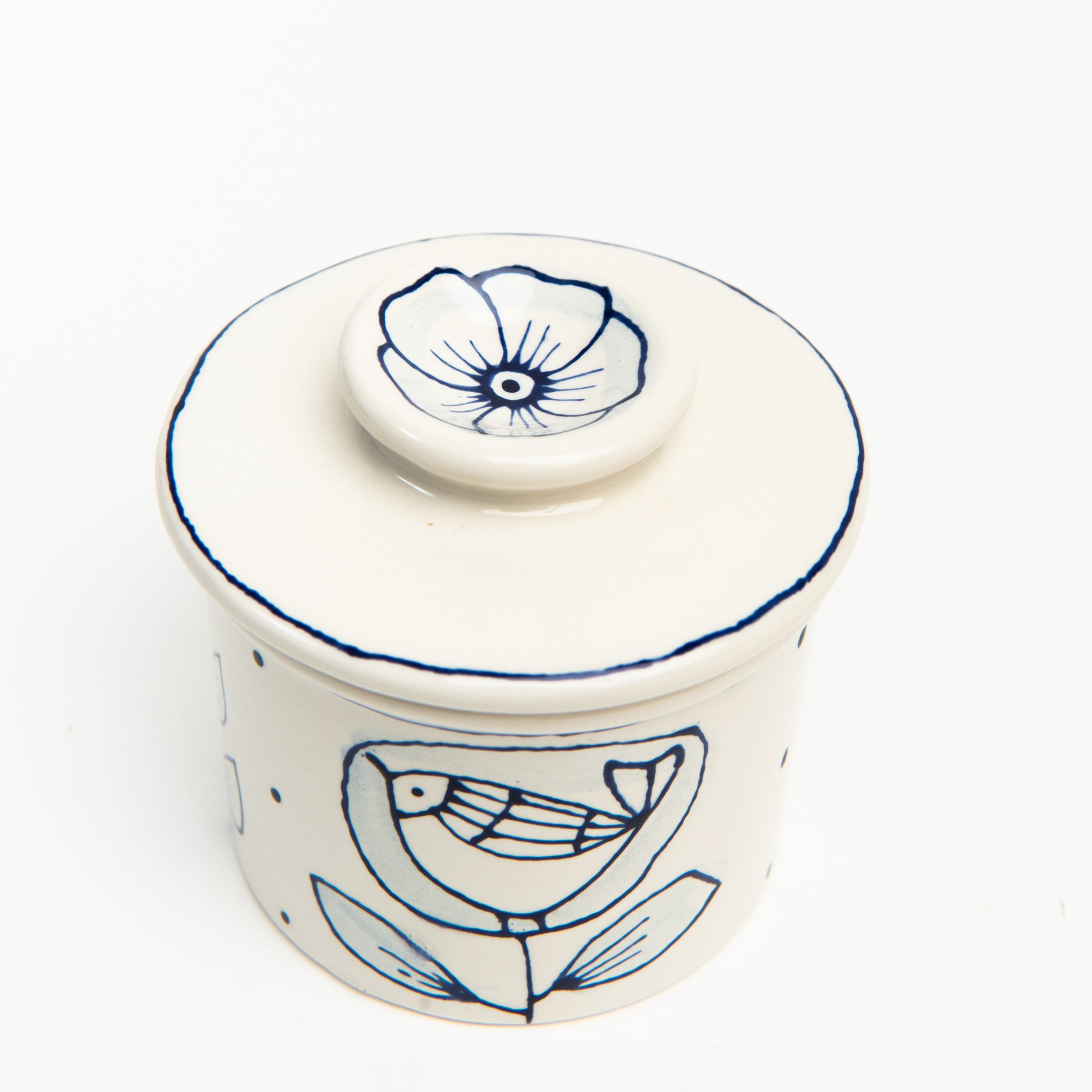 Stephanie Verdun Butter Crock, butter keeper on a white background at Addison West