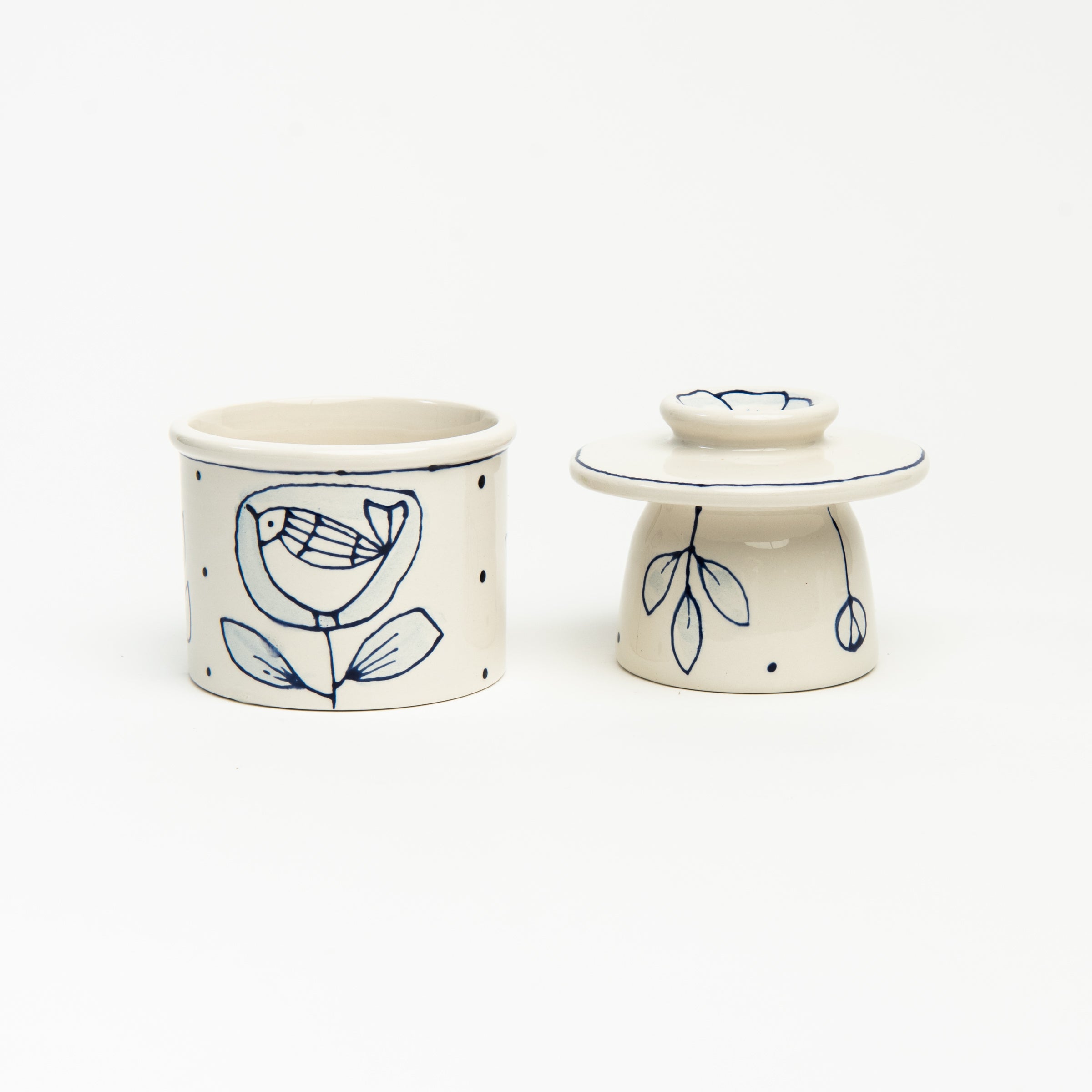 Stephanie Verdun Butter Crock, butter keeper on a white background at Addison West