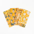 Vermont Handmade Napkins in Buttercup on a white background at Addison West