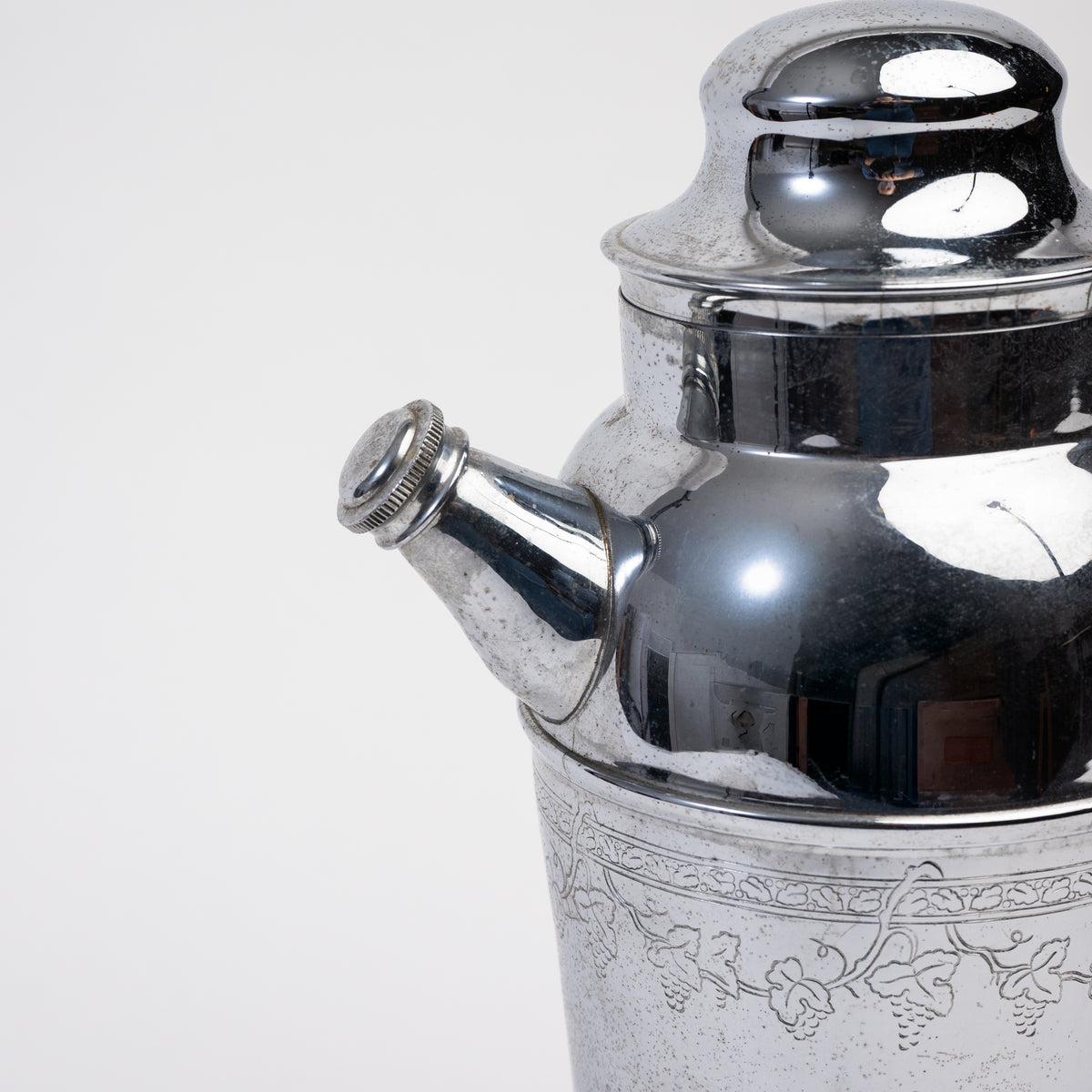 Vintage Cocktail Shaker on a white background at Addison West