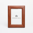 5" x 7" Alpenloge Leather Picture Frame on white background at Addison West