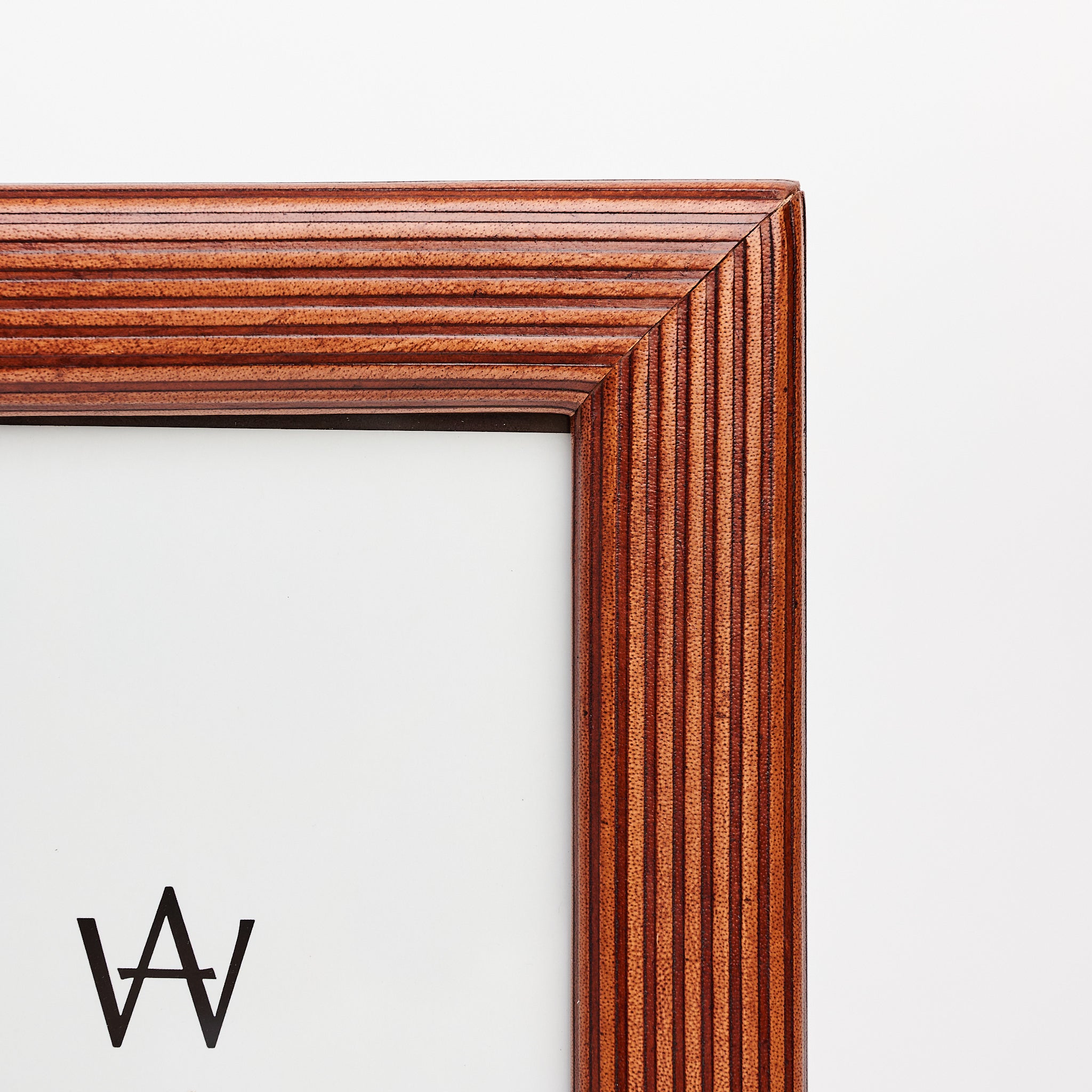 5" x 7" Alpenloge Leather Picture Frame on white background at Addison West
