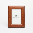 4" x 6" Alpenloge Leather Picture Frame on a white background at Addison West