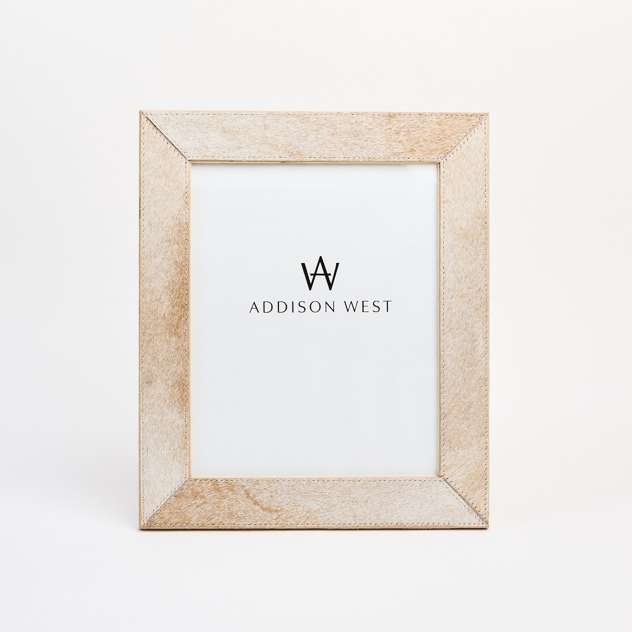 8" x 10" Harrington Hide Picture Frame on a white background at Addison West