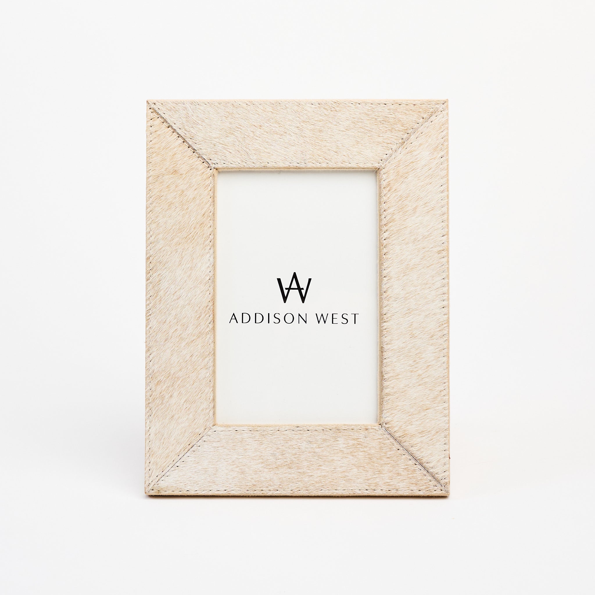 4" x 6" Harrington Hide Picture Frame on background at Addison West