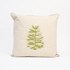 Embroidered Tree Pillow 20" x 20" on a white background at Addison West