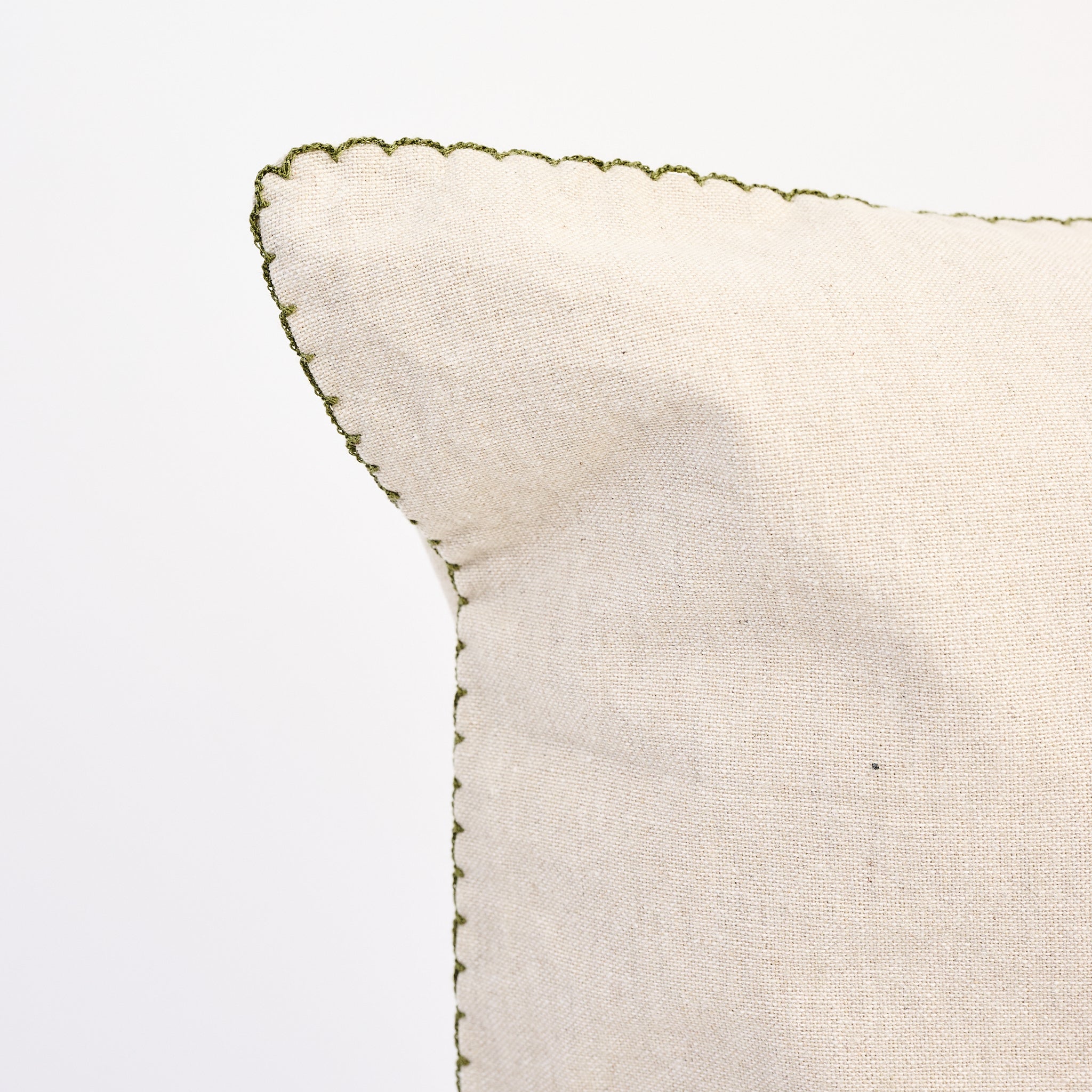 Embroidered Tree Pillow 20" x 20" on a white background at Addison West
