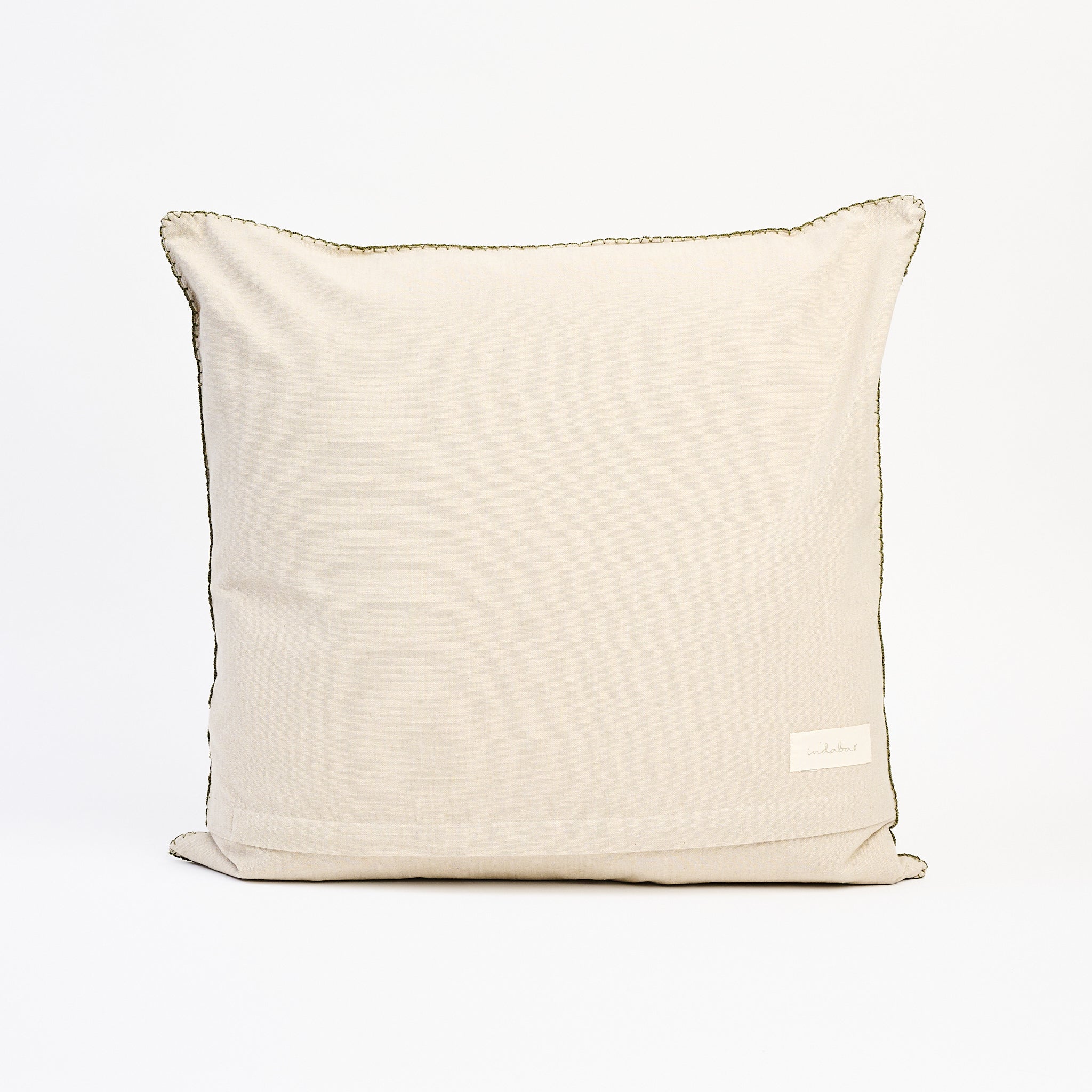 Embroidered Tree Pillow 20" x 20" on a white background at Addison West