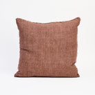 Lina Linen 20" Square Pillow in Mocha on a white background at Addison West