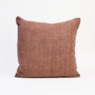 Lina Linen 20" Square Pillow in Mocha on a white background at Addison West