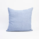Lina Linen 20" Square Pillow in Arctic Blue on a white background at Addison West