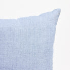 Lina Linen 20" Square Pillow in Arctic Blue on a white background at Addison West