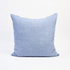 Lina Linen 20" Square Pillow in Arctic Blue on a white background at Addison West