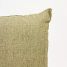 Lina Linen 24" Square Pillow in Kelp on a white background at Addison West