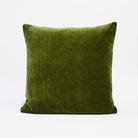 Velvet Stripe 20" Pillow in Moss on a white background at Addison West