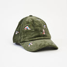 Ducks Corduroy Hat in Olive on a white background at Addison West