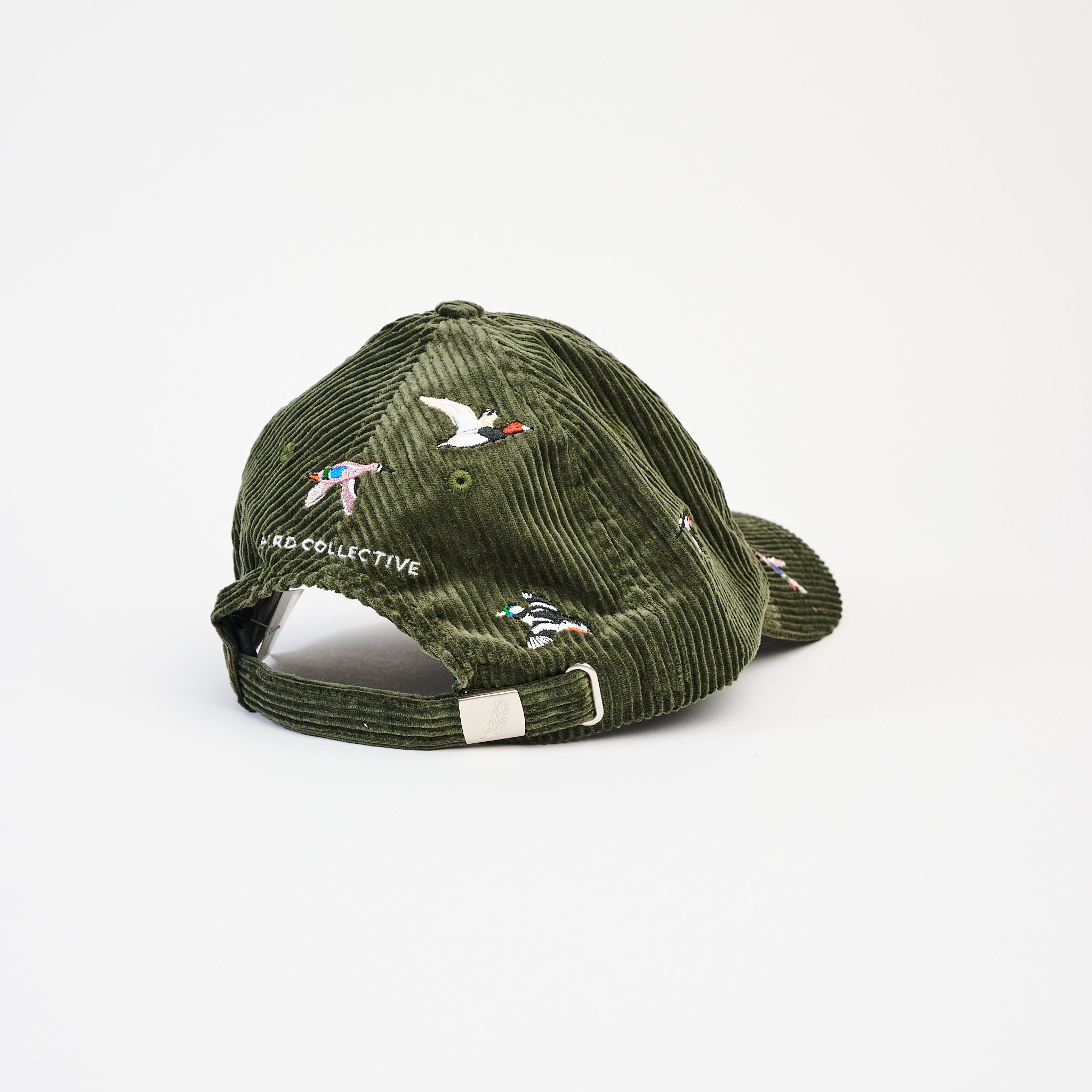 Ducks Corduroy Hat in Olive on a white background at Addison West