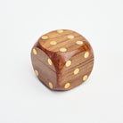 Wood Dice Box with 6 Dice on a white background at Addison West