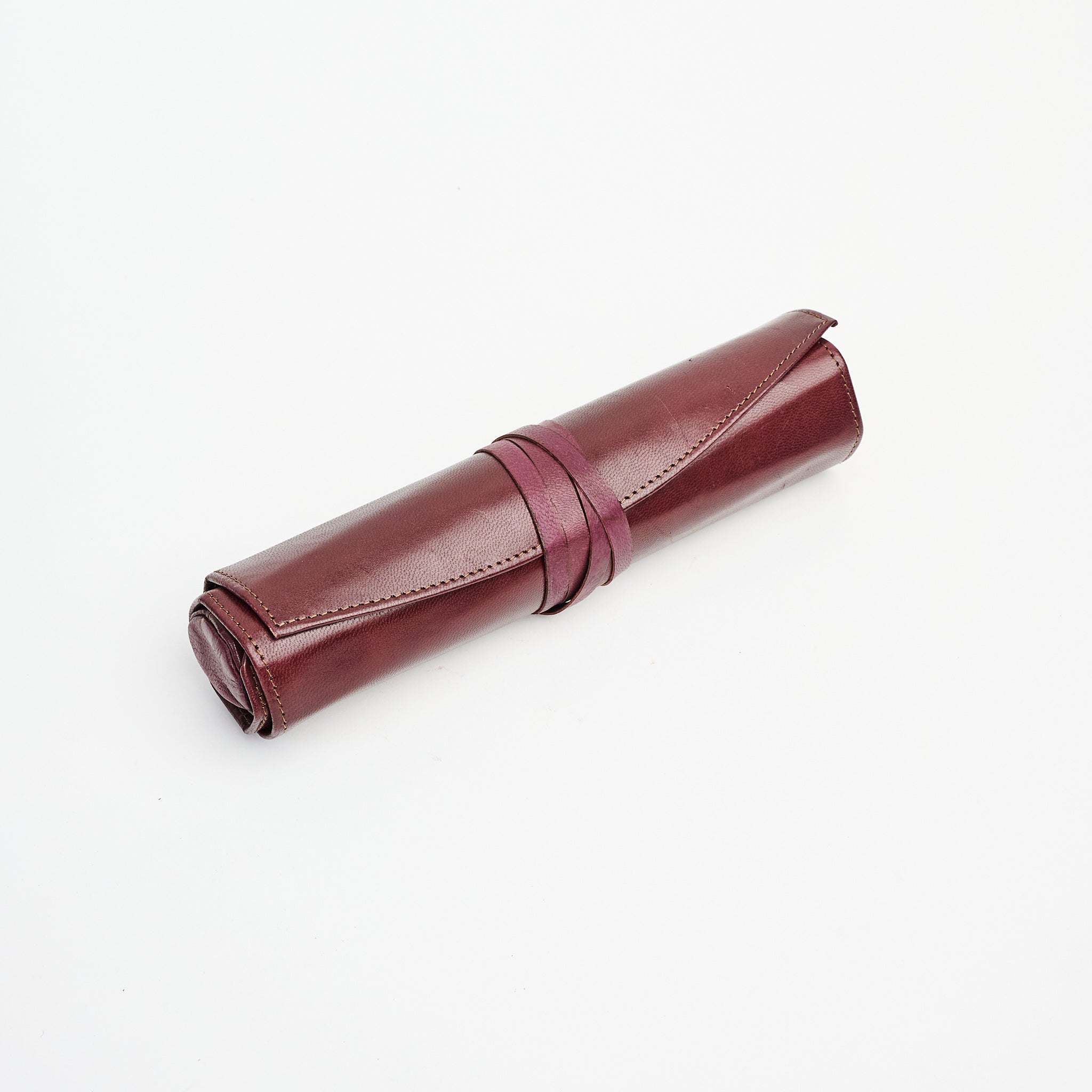 Leather Travel Backgammon Set on a white background at Addison West