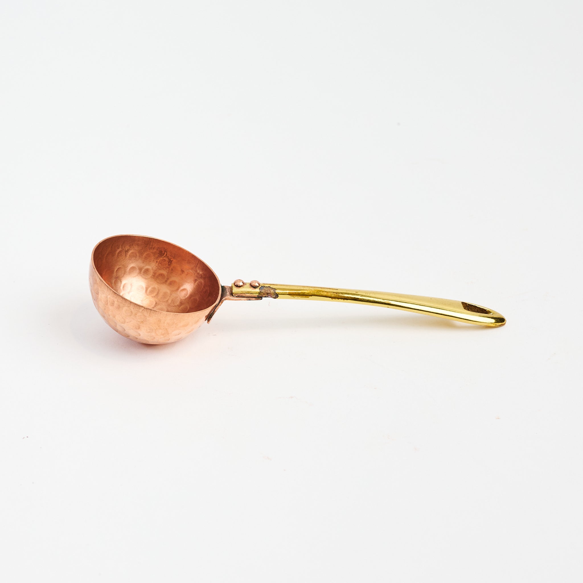 Camden Brass and Copper Scoop on a white background at Addison West