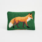 Fox Hand Hooked Pillow on a white background at Addison West