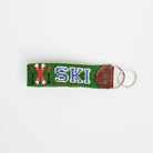 Ski Needlepoint Keychain on a white background at Addison West