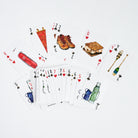 Camping Playing Cards on a white background at Addison West