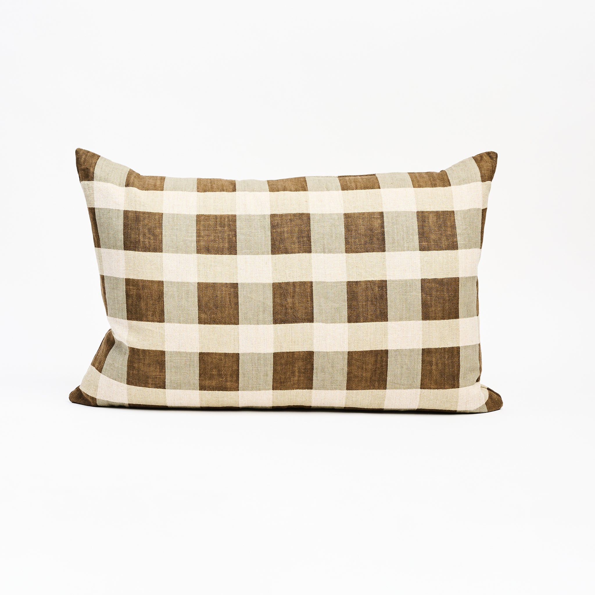 Ezra Mist  Lumbar Pillow 16" x 24" on a white background at Addison West