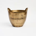 Brass Champagne Ice Bucket on a white background at Addison West