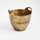 Brass Champagne Ice Bucket on a white background at Addison West