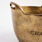 Brass Champagne Ice Bucket on a white background at Addison West