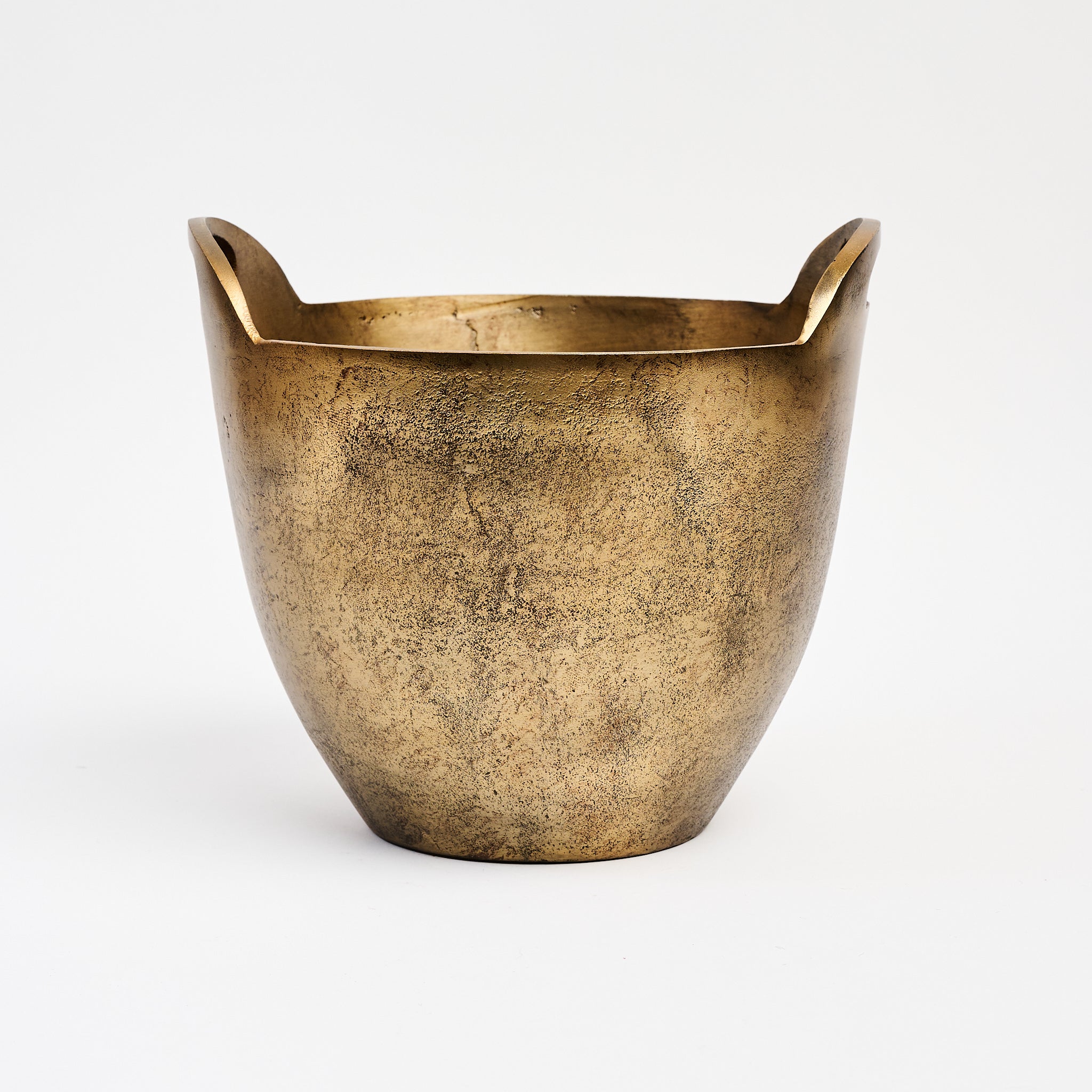 Brass Champagne Ice Bucket on a white background at Addison West