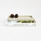 Green Melange Marble Tray on a white background at Addison West