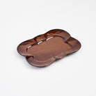 Stoneware Scalloped Rectangular Plate on a white background at Addison West